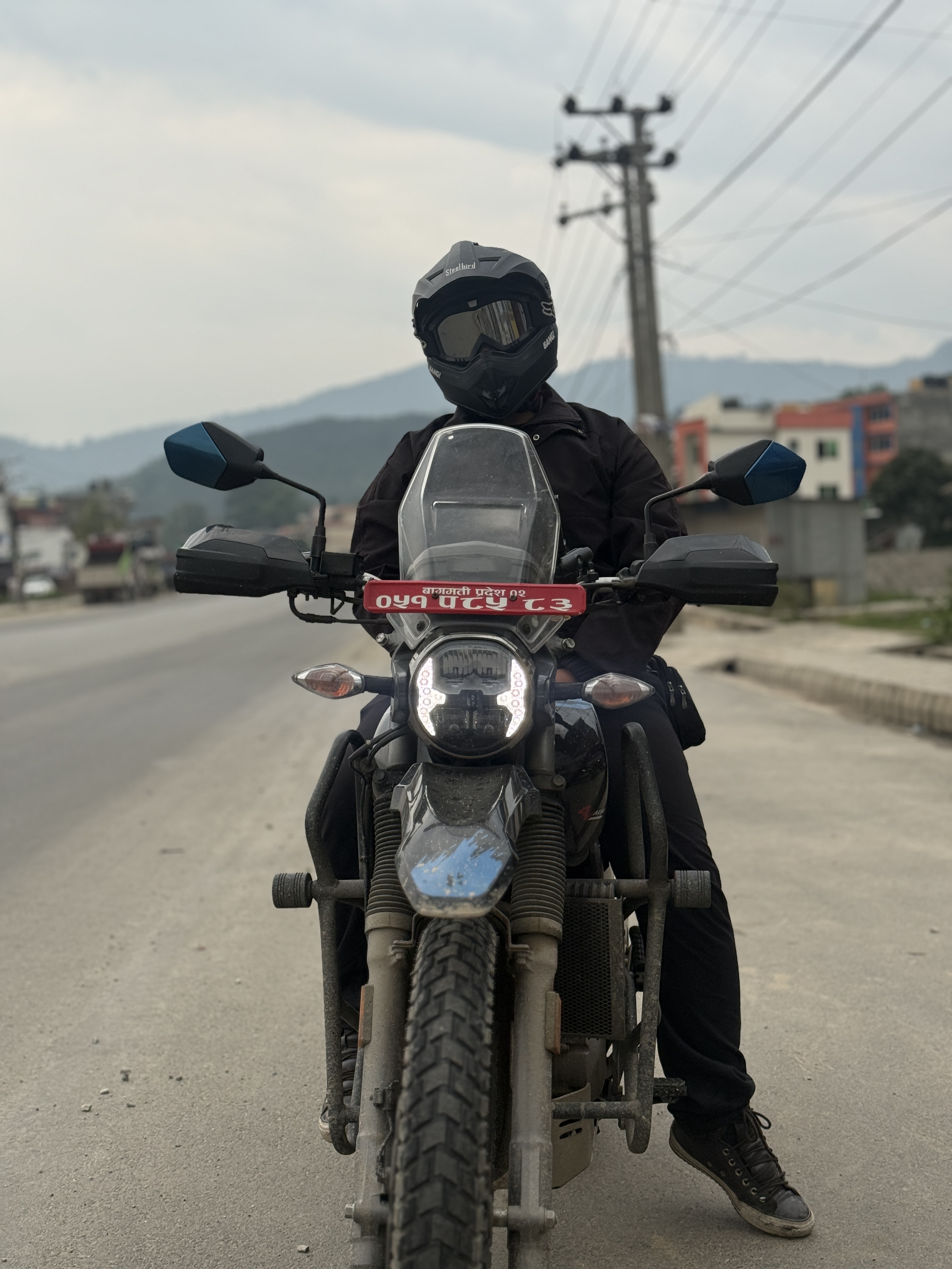 Motorcycle ride captured for a motovlog